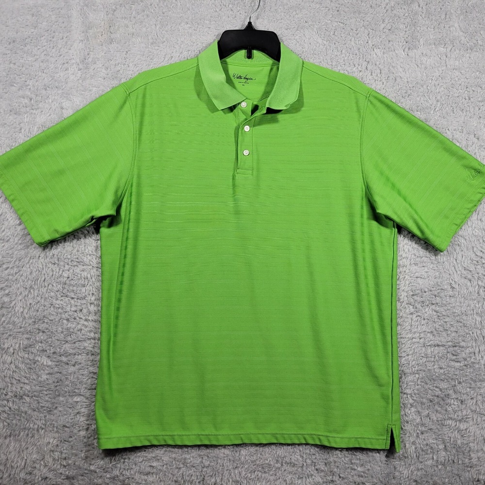 Walter Hagen Golf Polo Shirt Mens XL Lime Green Short Sleeve Performance